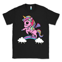 Black cute unicorn Classic Tee - artisFamous