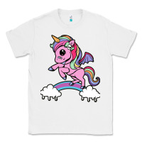White cute unicorn Classic Tee - artisFamous