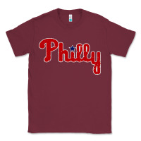 Burgundy baseball philly Classic Tee - artisFamous