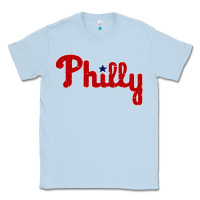 Dusty Blue baseball philly Classic Tee - artisFamous