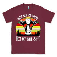 Burgundy vintage not my pasture not my bull cow Classic Tee - artisFamous
