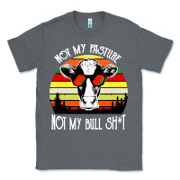 Charcoal Heather vintage not my pasture not my bull cow Classic Tee - artisFamous