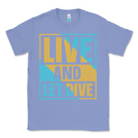 Colony Blue Live And Let Dive Retro Style Classic Tee - artisFamous