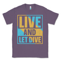 Lavender Live And Let Dive Retro Style Classic Tee - artisFamous