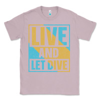 Lilac Live And Let Dive Retro Style Classic Tee - artisFamous