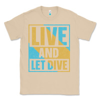 Mushroom Live And Let Dive Retro Style Classic Tee - artisFamous