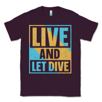 Plum Live And Let Dive Retro Style Classic Tee - artisFamous