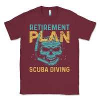 Burgundy Retirement Plan Scuba Diving Classic Tee - artisFamous