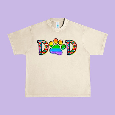 Dad Lgbt Urban Heavy Tee Designed By Cowhidedigitalart
