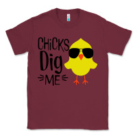 Burgundy kids chick dig me christian Classic Tee - artisFamous