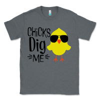 Charcoal Heather kids chick dig me christian Classic Tee - artisFamous