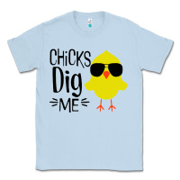 Dusty Blue kids chick dig me christian Classic Tee - artisFamous