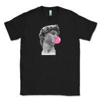 Black Vaporwave statue head with bubblegum Classic Tee - artisFamous