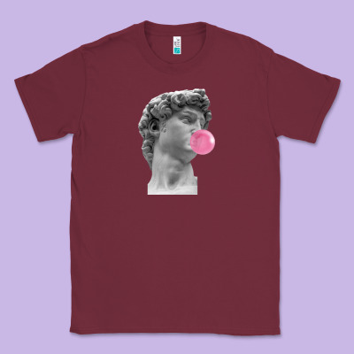 Vaporwave Statue Head With Bubblegum Classic Tee Designed By Artisfamous