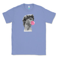 Colony Blue Vaporwave statue head with bubblegum Classic Tee - artisFamous