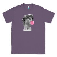 Lavender Vaporwave statue head with bubblegum Classic Tee - artisFamous