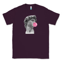 Plum Vaporwave statue head with bubblegum Classic Tee - artisFamous