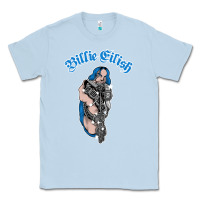 Dusty Blue b.i.l.l.i.e  e i.li.s.h  official  bling  t shirt Classic Tee - artisFamous
