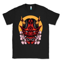 Black demon oni mask Classic Tee - artisFamous
