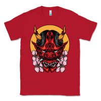 Red demon oni mask Classic Tee - artisFamous