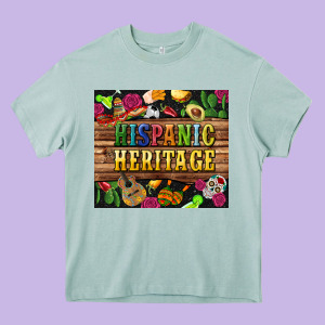 Hispanic Heritage Tumbler Heavy Core Tee Designed By Bundleandbundleshop