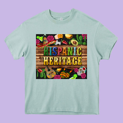 Hispanic Heritage Tumbler Heavy Core Tee Designed By Bundleandbundleshop