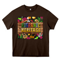 Chocolate Brown hispanic heritage tumbler Heavy Core Tee - BundleAndBundleShop