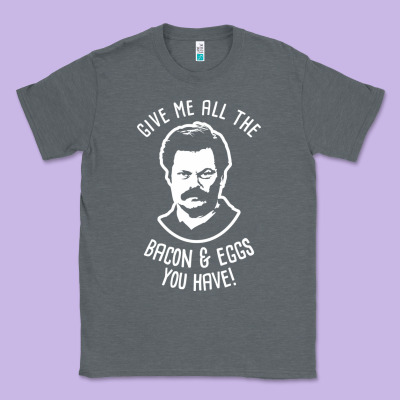 Ron Tv Show Parks Swanson - Bacon & Eggs Classic Tee Designed By Artisfamous