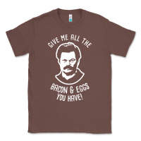 Chestnut Ron tv show parks Swanson - Bacon & Eggs Classic Tee - artisFamous