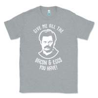 Heather Grey Ron tv show parks Swanson - Bacon & Eggs Classic Tee - artisFamous