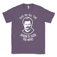 Lavender Ron tv show parks Swanson - Bacon & Eggs Classic Tee - artisFamous