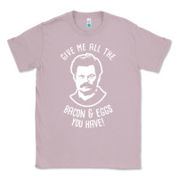 Lilac Ron tv show parks Swanson - Bacon & Eggs Classic Tee - artisFamous