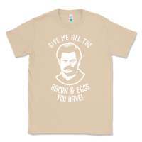 Mushroom Ron tv show parks Swanson - Bacon & Eggs Classic Tee - artisFamous