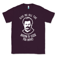 Plum Ron tv show parks Swanson - Bacon & Eggs Classic Tee - artisFamous