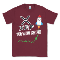 Burgundy xrp to the moon Classic Tee - artisFamous