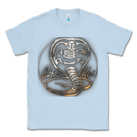 Dusty Blue cobra k.a.i rusted steel snake lo go graphic t shirt Classic Tee - artisFamous