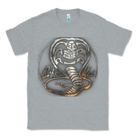 Heather Grey cobra k.a.i rusted steel snake lo go graphic t shirt Classic Tee - artisFamous