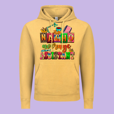 Nacho Average Assistant Vintage Hoodie Designed By Adodesignshop