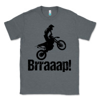 Charcoal Heather brraaap funny dirt bike Classic Tee - artisFamous