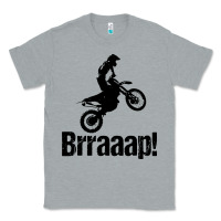 Heather Grey brraaap funny dirt bike Classic Tee - artisFamous