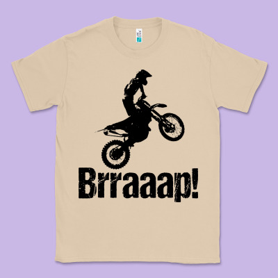 Brraaap Funny Dirt Bike Classic Tee Designed By Artisfamous