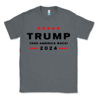 Charcoal Heather donald trump 2024 take america Classic Tee - artisFamous