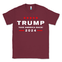 Burgundy donald trump 2024 take america Classic Tee - artisFamous