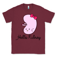 Burgundy hello kidney Classic Tee - artisFamous