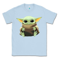 Dusty Blue baby yoda Classic Tee - artisFamous
