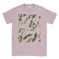 Lilac Watercolor Eucalyptus Pattern Classic Tee - artisFamous
