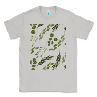 Moon Dust Watercolor Eucalyptus Pattern Classic Tee - artisFamous