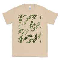 Mushroom Watercolor Eucalyptus Pattern Classic Tee - artisFamous