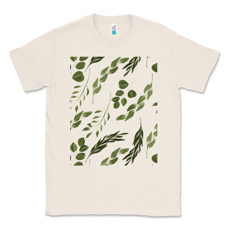 Watercolor Eucalyptus Pattern Classic Tee by artisFamous | Teevron