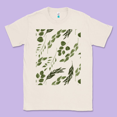 Watercolor Eucalyptus Pattern Classic Tee Designed By Artisfamous